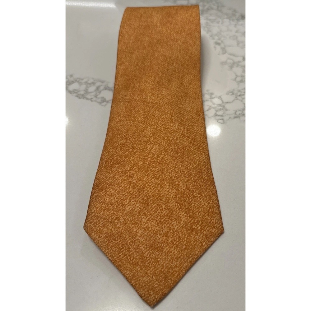 ESCADA TIE Necktie Orange Illusion  100% Silk Italy